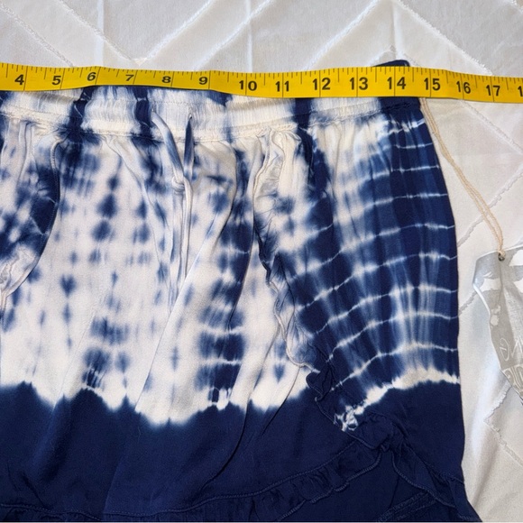 Young Fabulous & Broke High Waist Tie-Dye Shorts - Navy and White - Picture 9 of 12